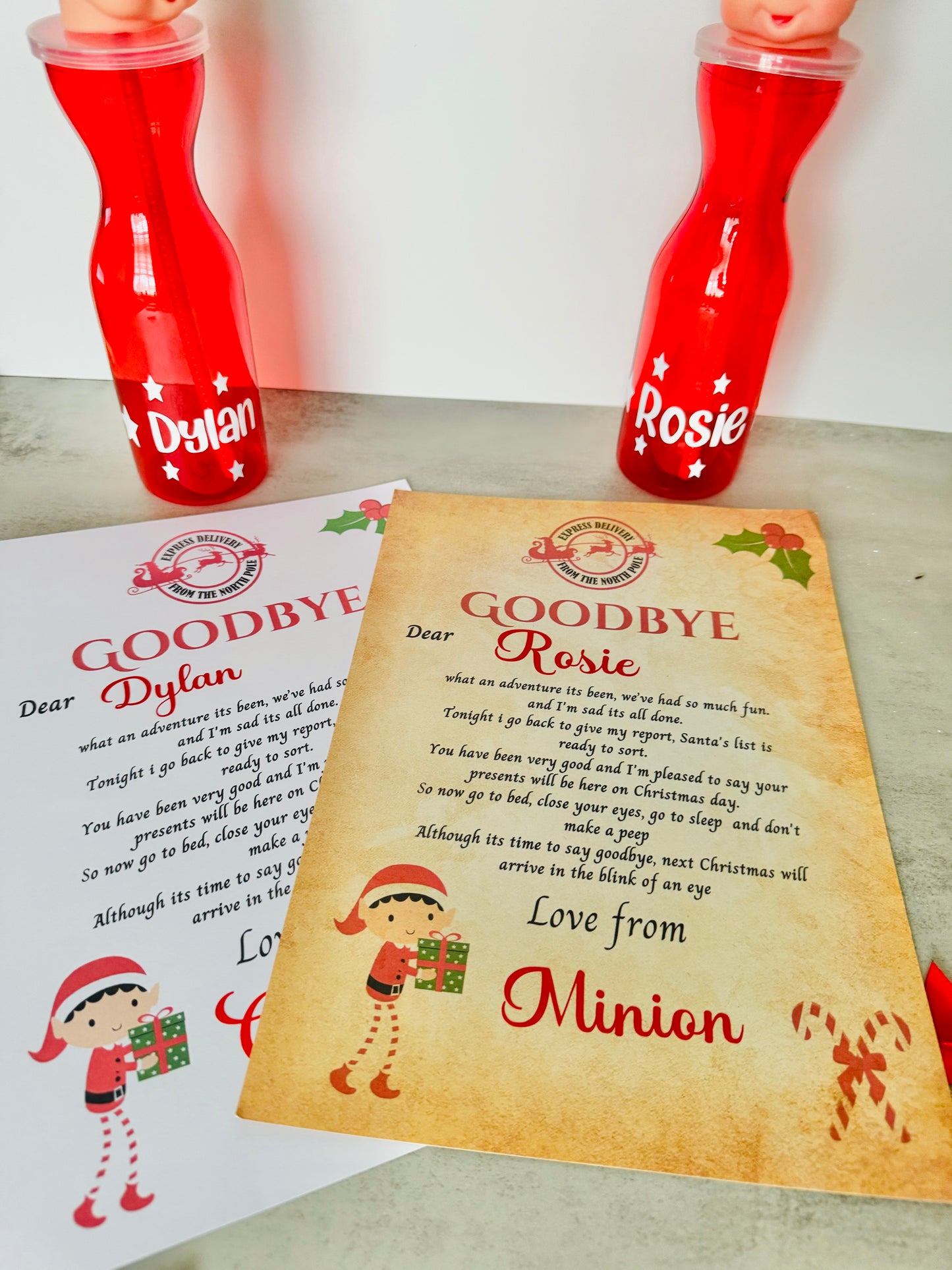 printed personalised naughty elf on shelf letter, im back letter from elf, hello letter from elf, christmas letter, elf arrival lette