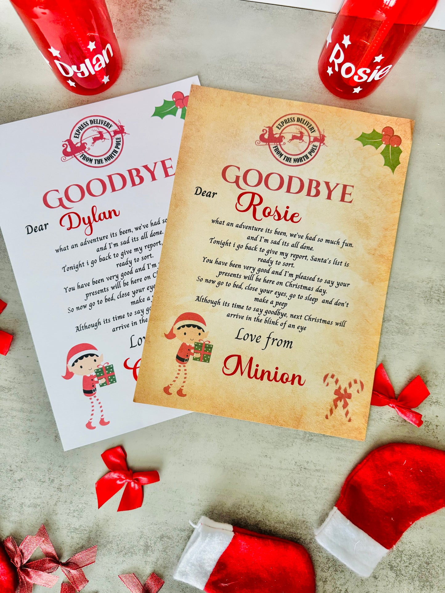 printed personalised naughty elf on shelf letter, im back letter from elf, hello letter from elf, christmas letter, elf arrival lette