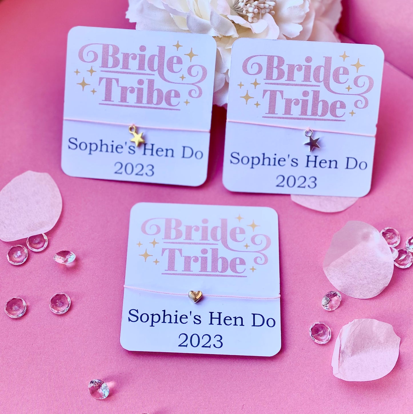 Bride Tribe wish bracelet , hen party favours, hen do gifts, wedding party gift