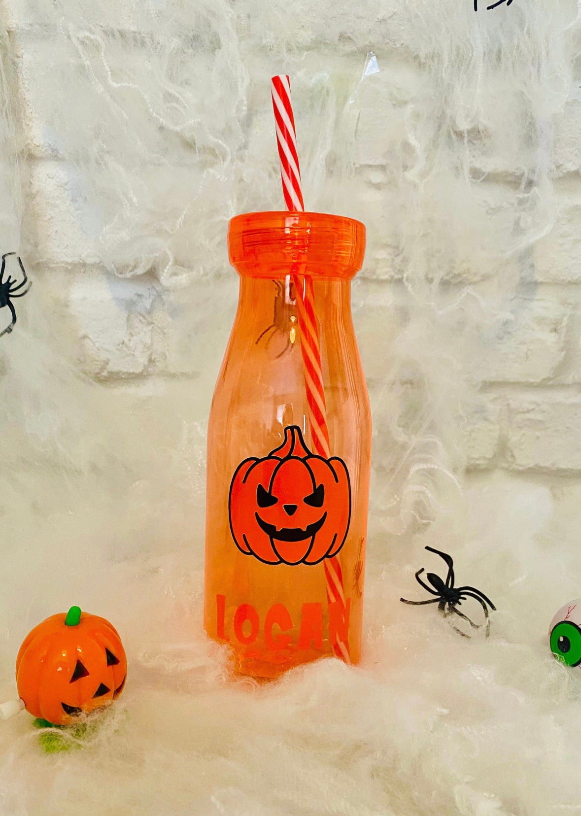 Kids Halloween bottle, kids straw bottle, colourful Halloween gift for kids, Halloween milk bottle, Halloween cup