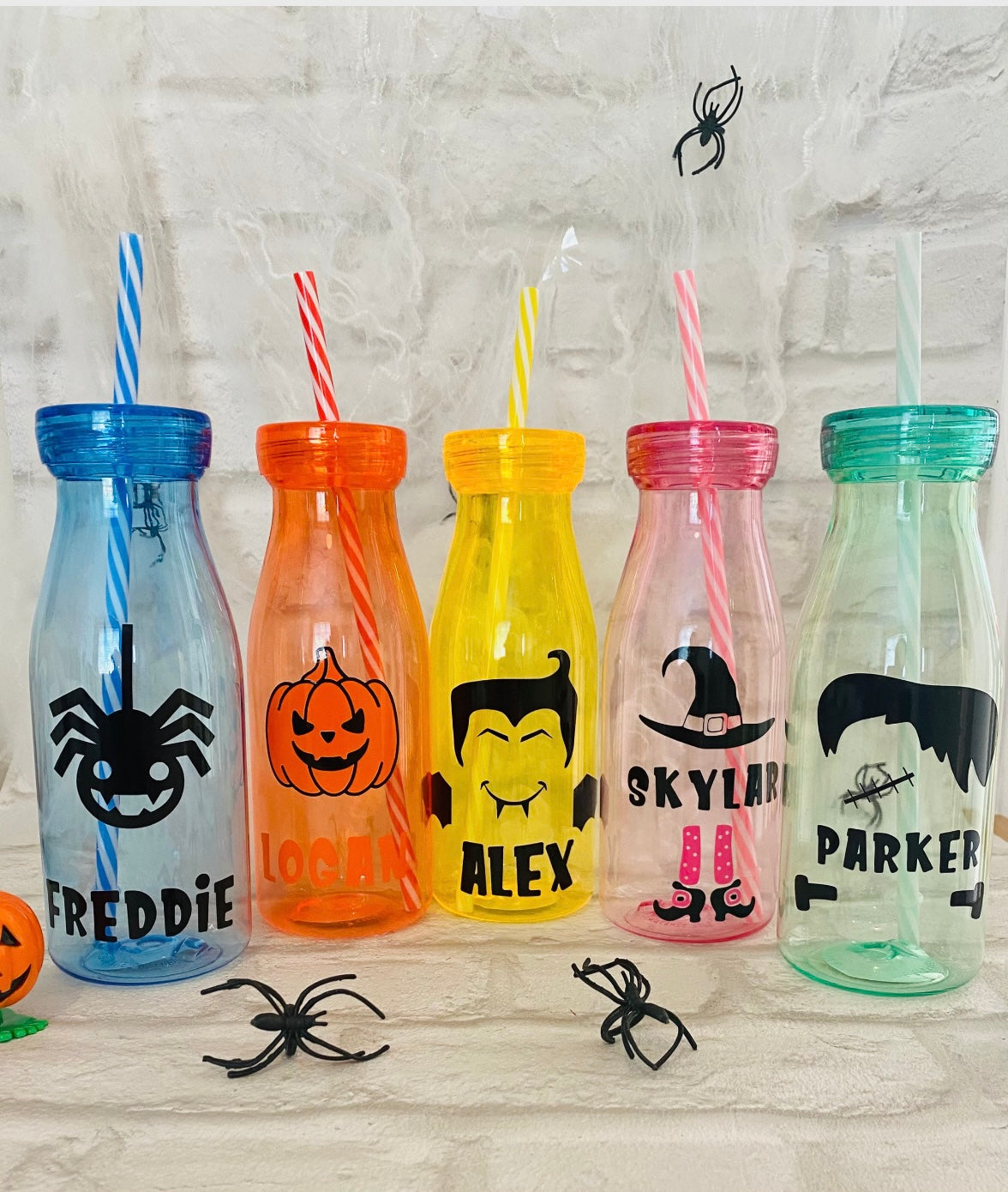 Kids Halloween bottle, kids straw bottle, colourful Halloween gift for kids, Halloween milk bottle, Halloween cup