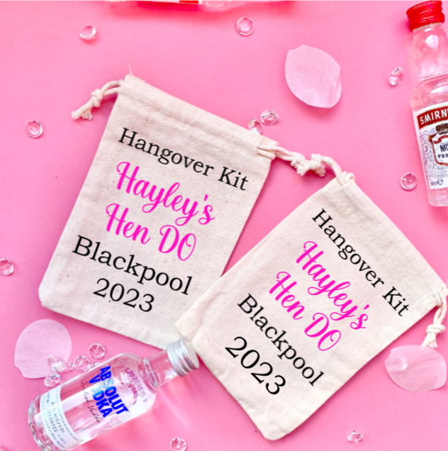 Mini Hangover Kit Bags, Hangover Recovery Kit, Hen Party Favours