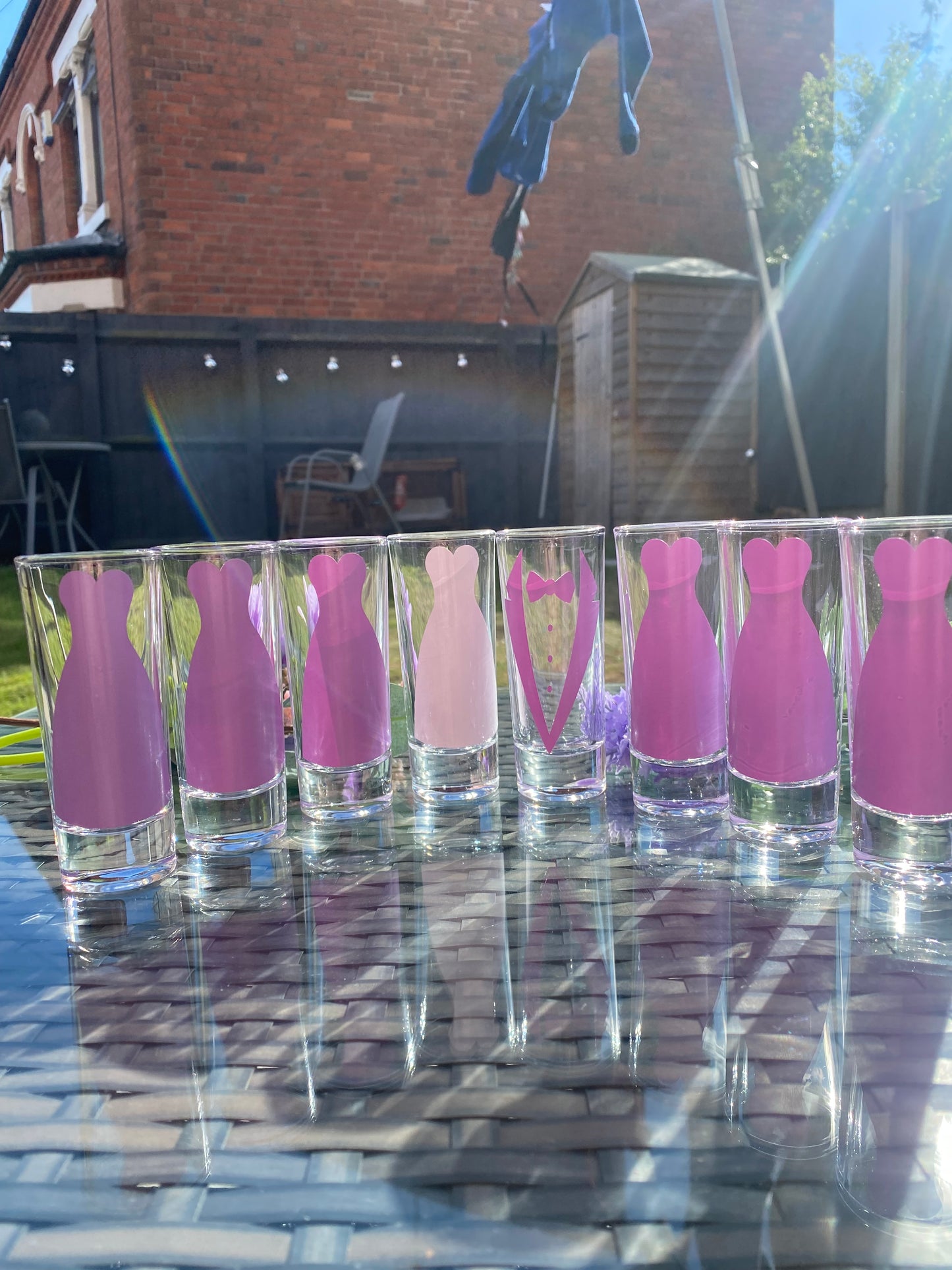 Wedding party large shot glass for hen party, stag do or wedding day.