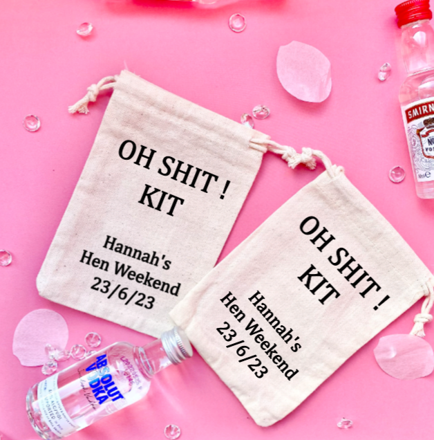 Mini Hangover Kit Bags, Hangover Recovery Kit, Hen Party Favours,