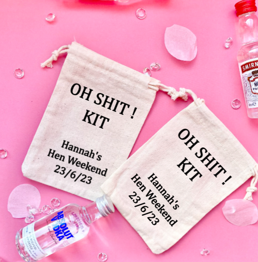 Mini Hangover Kit Bags, Hangover Recovery Kit, Hen Party Favours,