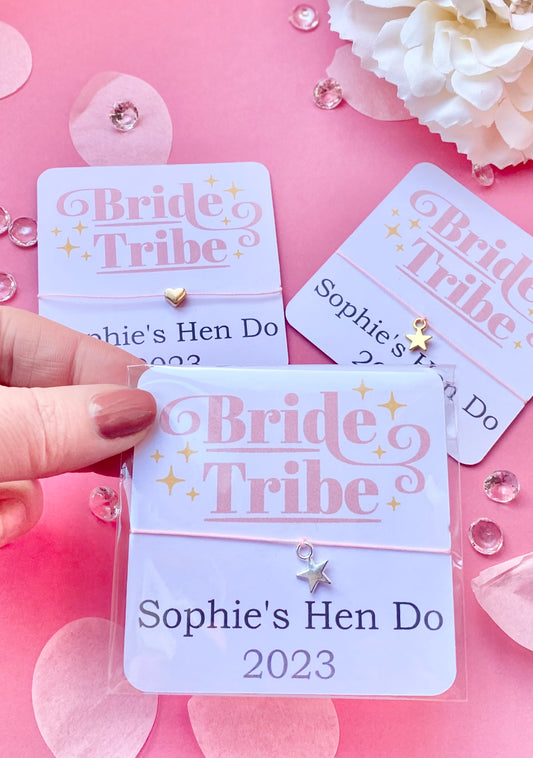 Bride Tribe wish bracelet     hen party favours